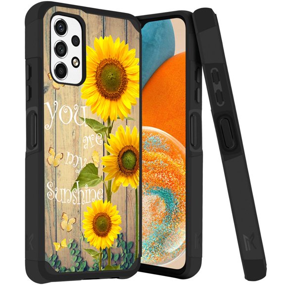 ANJ  Rugged Dual Layered Shockproof Slim Hybrid Case   Tempered Glass Cover Compatible with Samsung Galaxy A23 5G - My Sunshine