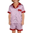 thumbnail image 2 of Conjunto navideño para padres e hijos, camiseta de manga corta con estampado navideño a cuadros, pantalones con bolsillos laterales, blusa de poliéster, 2 of 6