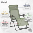 thumbnail image 2 of Lafuma LFM3118-8557 Futura Series Zero Gravity Outdoor Lounge Recliner, Green, 2 of 7