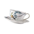 thumbnail image 4 of Tazas de café, latte, regalos con diseño floral y asas, tazas de té, y platillo para latte art, para cafés comerciales, capuchinos, té cafés. 200 ml, 4 of 8