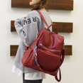 thumbnail image 2 of Mochila escolar de gran capacidad para mujer, morral antirrobo de cuero de alta calidad, marca famosa, a la moda Fivean unisex, 2 of 2