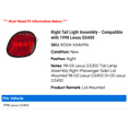 thumbnail image 2 of Right Tail Light Assembly - Compatible with 1998 GS400, 2 of 2