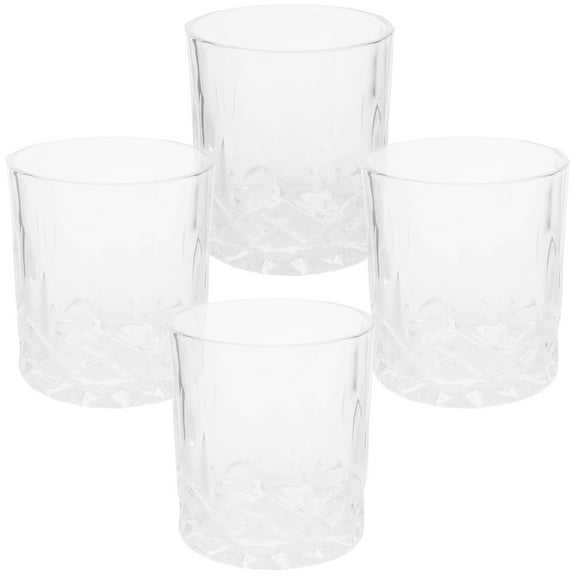 PAMINGONO Small Drinking Glasses Whisky Glasses Transparent 4Set