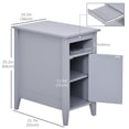 thumbnail image 3 of HOMCOM Narrow Side Table, Accent End Table with Pull-out Tray, Open Shelf, 3 of 10