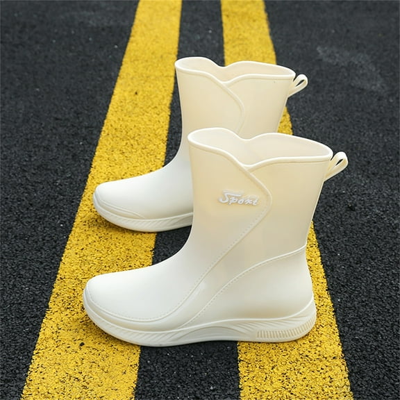 Men Women's Rain Slip Casual Shoes Short On Boots Water Ankle Outdoor Fishing Deck Boots Rubber Rain Boots Lightweight Fashion Leather Boots Shoes Summer Autumn