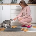 thumbnail image 3 of Paw Print Sonstripes Kitchen Rugs Sets Of 2,Anti Fatigue Kitchen Mat Rugs Non Slip Washable,Decorative Kitchen Floor Mats for Kitchen,Sink,Laundry,17"x30"+17"x47", 3 of 7