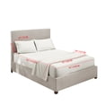 thumbnail image 2 of Dalazy Home Bedding Set Bed Sheet Mattress Cover Pillowcase Solid Color Polyester Bedding Kit, White, Full, 4pcs/set, 2 of 7