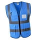 thumbnail image 2 of Chaleco Reflectante de Seguridad Perfecl Brillante Cremallera Frontal Azul XL, 2 of 8