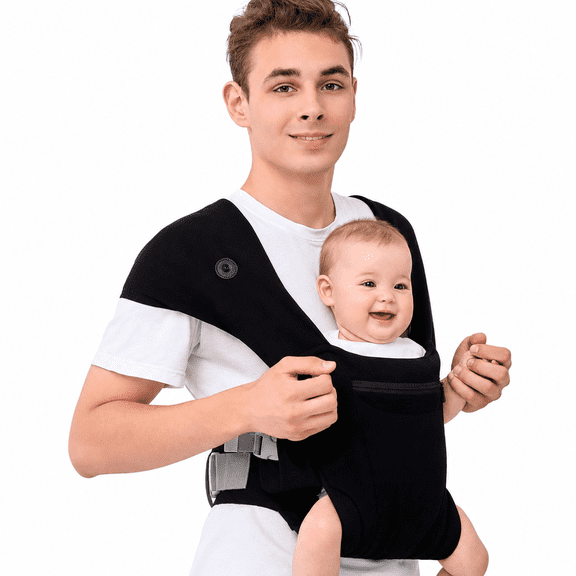 Baby Carrier for Newborn to Toddler, Ergonomic 4-in-1 Infant Carrier with Extra-Wide Shoulder Support, Breathable Baby Wearing Carrier