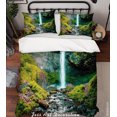 thumbnail image 3 of 3D Bosque Cascada Paisaje Funda de edredón Juego de ropa de cama Funda de edredón Fundas de almohada, 3 of 3