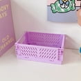 thumbnail image 1 of Mini Storage Basket Mini Plastic Storage Basket Mini Folding Storage Basket Small Organize Basket Small Basket For Stationery Mini Storage Basket Plastic Foldable Small Organize, 1 of 1