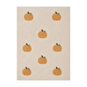 Fall Thanksgiving Throw Blanket, Pumpkin Pattern Soft Warm Autumn Flannel Blanket Thanksgiving Cozy Gifts Home Decor for Couch Chair Sofa Bed 27.6x39.4 Inch