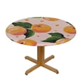 thumbnail image 3 of Nawypu  Cute Peach Seamless Pattern Fitted Round Table Cover with Elastic Protector Table Kitchen Dinner Waterproof Oil-Proof Tablecloth, 3 of 7