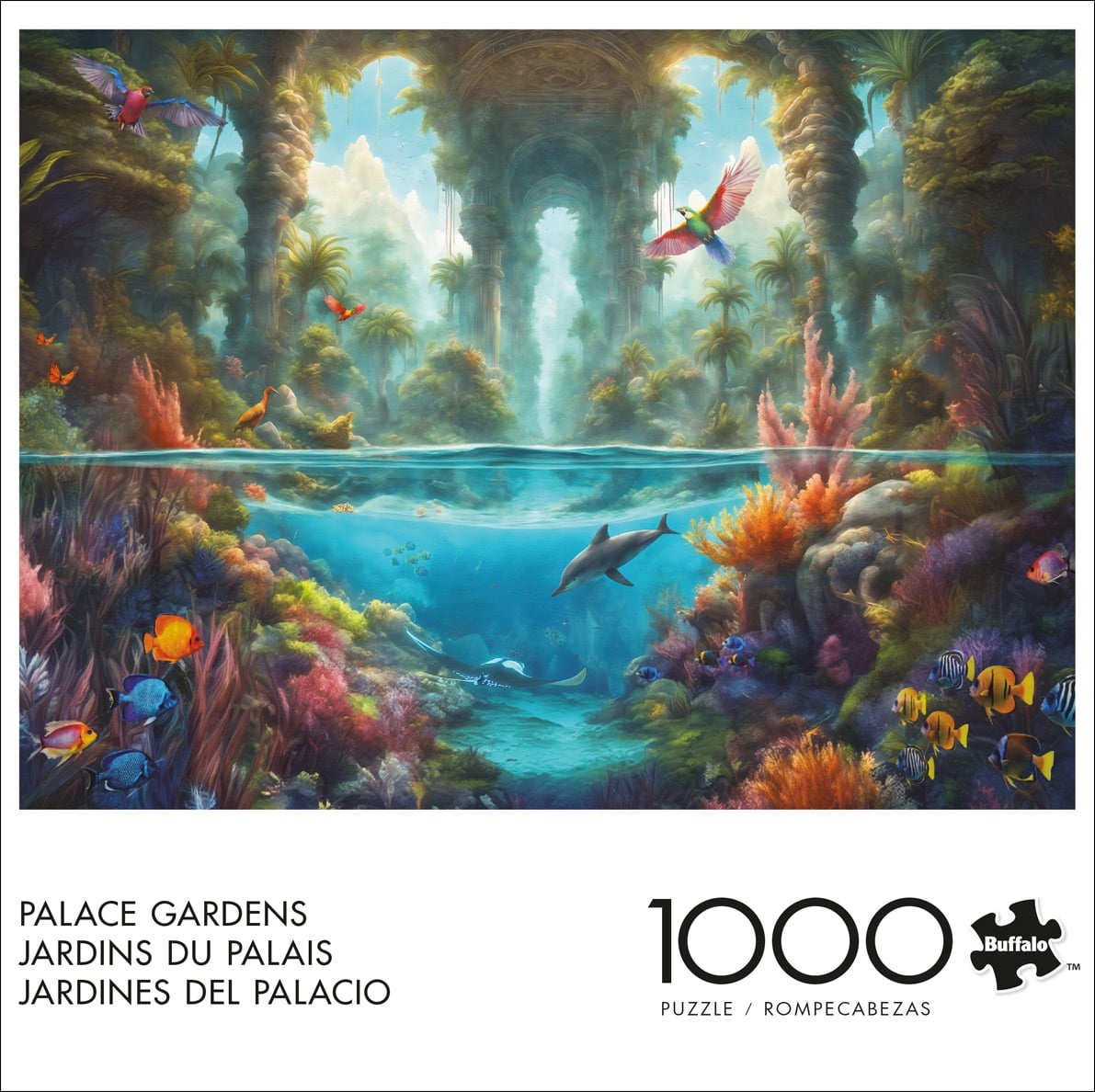 Buffalo Games Palace Gardens 1000-Piece Interlocking Jigsaw Puzzle