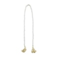 thumbnail image 6 of DecMode White Wood Bohemian Garland Décor with Geometric Bead Details and Cream Cotton Tassel, 81"L, 6 of 7