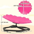 thumbnail image 3 of Qaba Flower-Shaped Kids Swivel Chair, Sensory Spinning Chair, Pink, 3 of 10