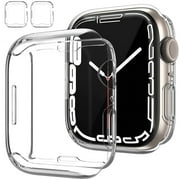 2 Pack 46mm Case for Apple Watch Series 11 Series 10 Screen Protector, Overall Protective Case TPU HD Ultra-Thin Cover for iWatch, Transparent