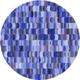 thumbnail image 1 of Ahgly Company Machine Washable Indoor Round Transitional Sky Blue Area Rugs, 3' Round, 1 of 7