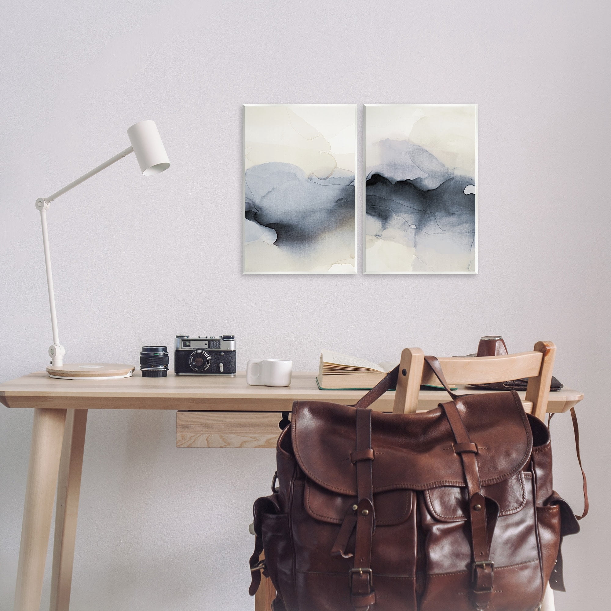 Stupell Industries Mysterious Abstract Painting Obscure Watercolor Detail Painting Unframed Art Print Wall Art, Set of 2, Design by Kippi Leonard