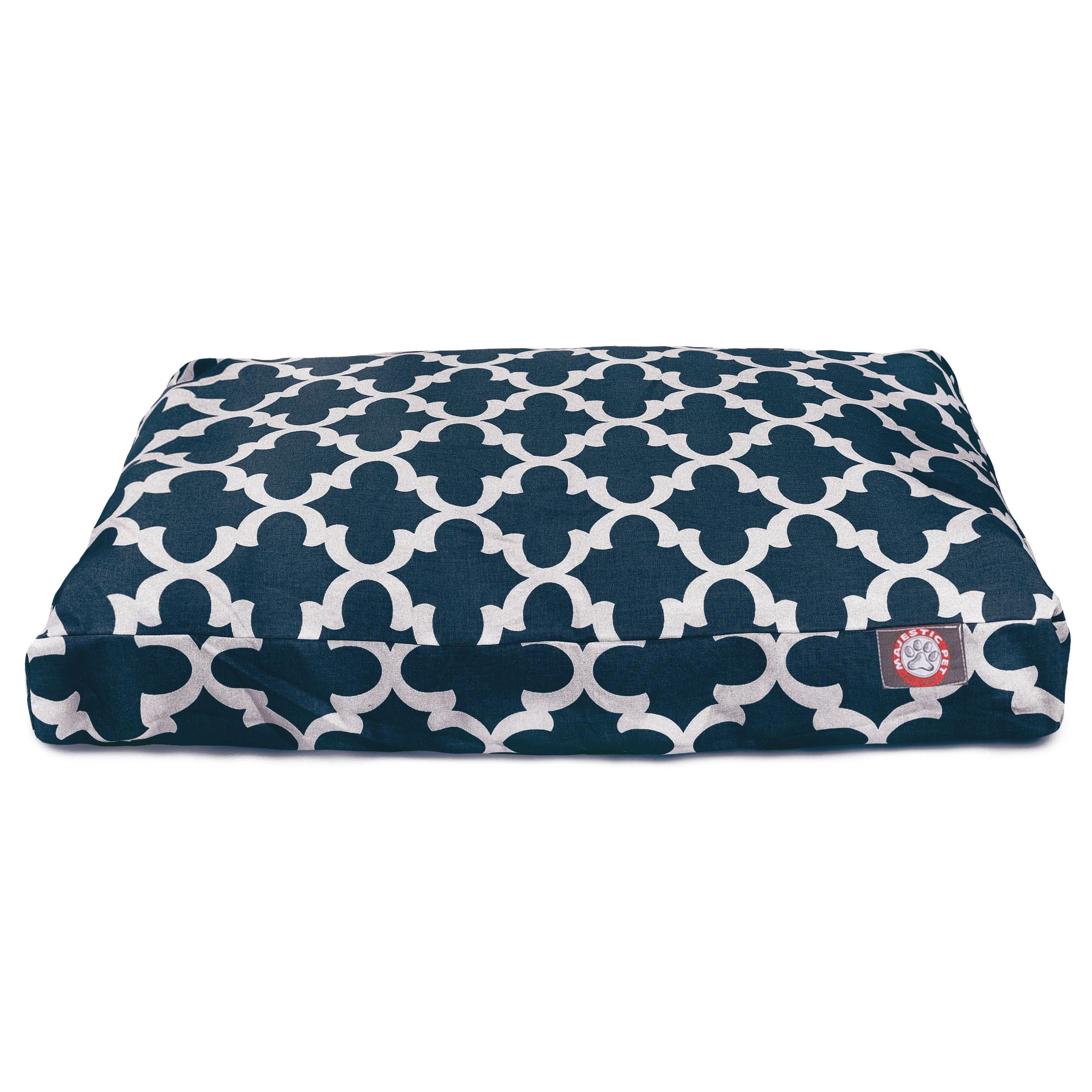 Majestic Pet | Trellis Rectangle Pet Bed For Dogs, Removable Cover, Navy, Small
