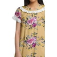 thumbnail image 2 of Moomaya Printed Short Sleeve Nightdress For Women Cotton Sleepwear Gown, 2 of 5