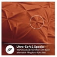 thumbnail image 4 of TiaGOC King Comforter Set - 7 Pieces Pintuck Bed in A Bag King - Comforters King Size - Comforter Set with Sheets, Comforter, Flat Sheet, Fitted Sheet and Pillowcases & Shams, Burnt Orange, 4 of 7