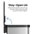 thumbnail image 3 of iTouchless SoftStep 13.2 Gal Stainless Steel Slim Step Kitchen Trash Can with Odor Filter, 3 of 7