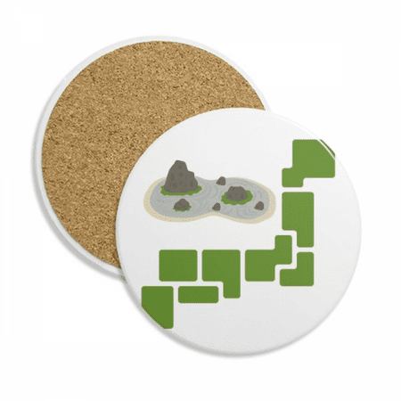 

Mountains Rivers Lakes Ecology Japan Coaster Cup Mug Tabletop Protection Absorbent Stone