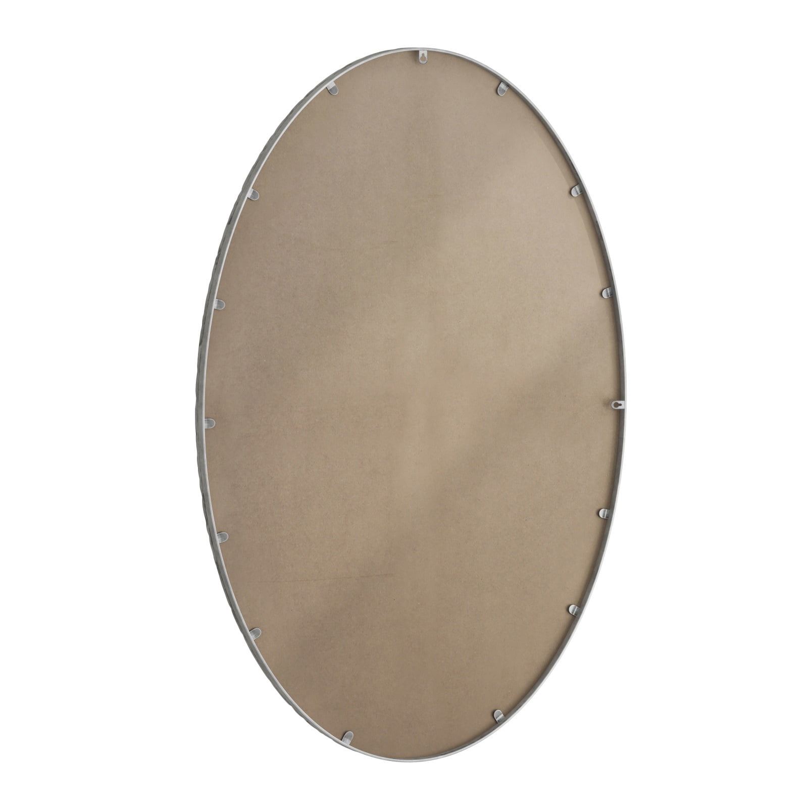 Hommoo 25.6"x39.37" Oval Bathroom Mirror, Wall Mounted Vanity Mirror for Wall, Silver