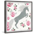 thumbnail image 2 of Marmont Hill Rose Unicorn Framed Wall Art, 2 of 6