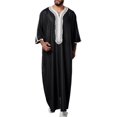 thumbnail image 1 of Man Robe Muslims Dresses Djellaba Fashion Simple Applique Shirt Arabic Dress Man Ethnic Clothing, 1 of 4