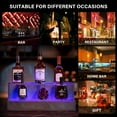 thumbnail image 3 of Led Lighted Liquor Bottle Display Shelf, Bar Display Shelf, DIY Illuminated Bottle Shelf with App & Remote Control, 3 Step Freestanding Holding Bottles for Home Bar, Party (Walnut, 24 inch), 3 of 6