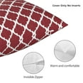 thumbnail image 3 of Wukai Red Moroccan Premium Polyester Fleece Pillow Covers with Hidden Zipper Closure,Luxuriously Soft and Durable-12"x12", 3 of 7