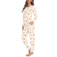 thumbnail image 2 of FOR U DESIGNS Cartoon Bunny Cake Pj Sets for Women Long Sleeve Pants and Crew Neck Tops Set of 2 Size 6XL Nightwear for Women Pajama Set Lightweight Lounge Sleepwear, 2 of 6