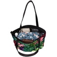 thumbnail image 5 of Plant Canvas Leather Mix Handbag Twill Sponge Jeanette Women's Bag 30x10.5x39cm/11.8x4.1x15.4in, 5 of 5