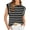 Black, variant on Spencer Womens Cap Sleeve Tops Casual Crewneck Tank Tops Summer Basic Tee Shirts Loose Striped T-Shirts Fashion (S, Black)