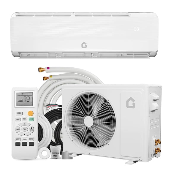 12000 BTU 3-in-1 Mini Split AC/Heating System, 19 SEER2 Inverter Split System Air Conditioners, Ductless Wall Mount Heat Pump, AC Unit Cool Up to 750 Sq. Ft, Installation Kits, 115V