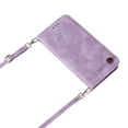 thumbnail image 5 of SaniMore Case for iPhone 14 Pro Max 6.7" 2022 with Wrist/Crossbody StrapRetro PU Leather Anti-scratch Card Slots Cash Pocket Kickstand Shockproof Anti-drop Wallet Business Cover, Purple, 5 of 10