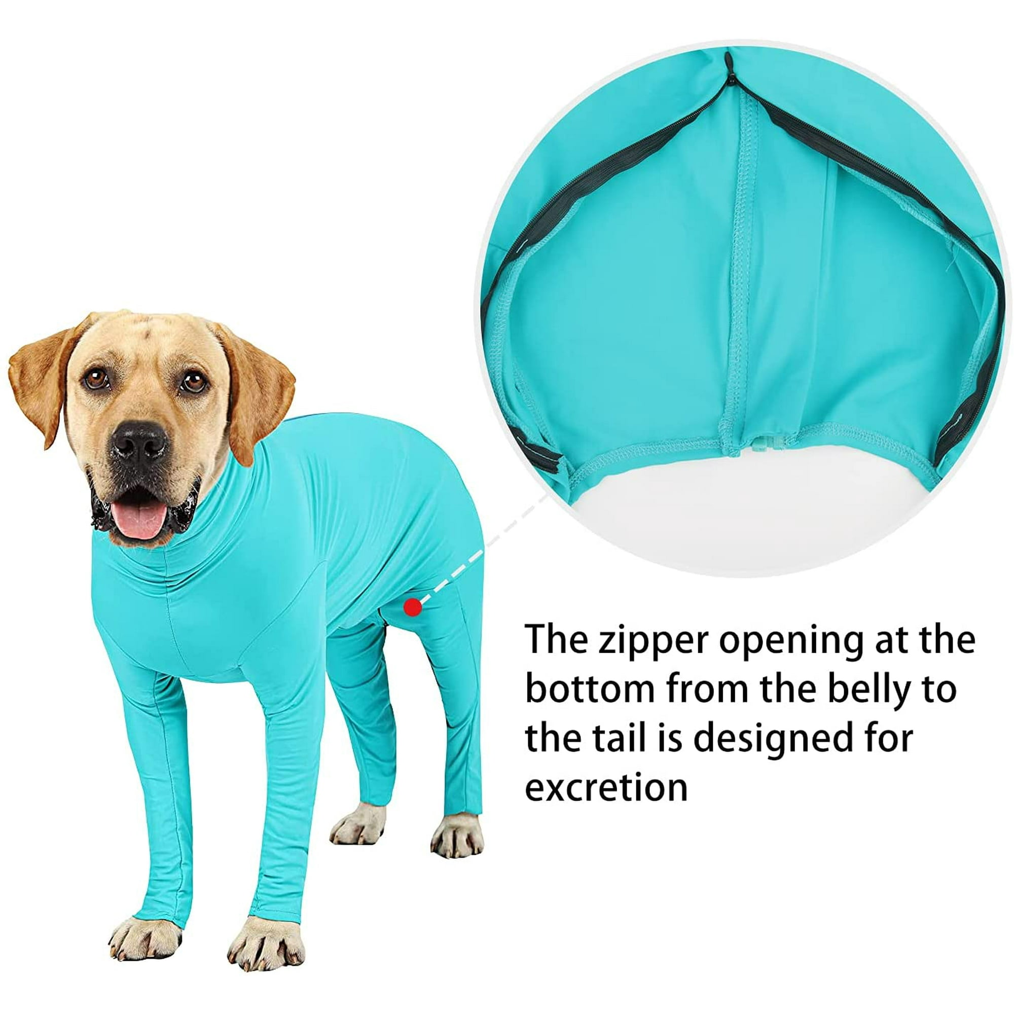 Polyester Dog Recovery Suit Pet Clothing Bodysuit Prevent Shedding Hair