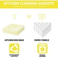 thumbnail image 4 of NOTIVIBE 12 Pack Cotton Kitchen Dish Cloths, 12 x 12 Inches Absorbent Cleaning Cloths, Soft Non-Scratch Dishwashing Towels, Reusable Quick Dry Dish Rags for Kitchen, Yellow, 4 of 7