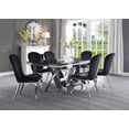 thumbnail image 5 of Acme Set Of 2 Side Chair With Black Fabric And Stainless Steel 72493, 5 of 5