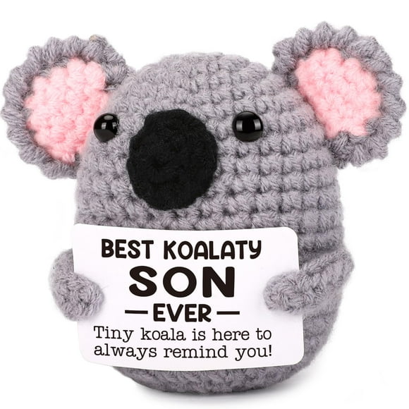 Figura de juguete NEVERNERVE hecha a mano a ganchillo koala 5x8x9 cm