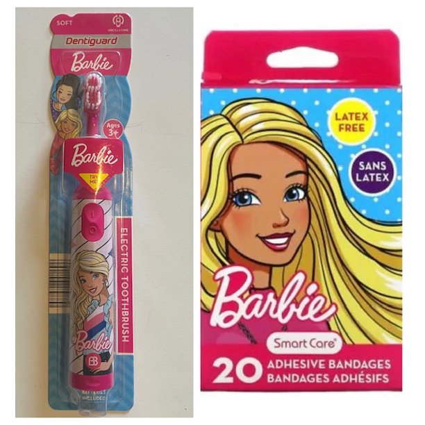 Barbie Bundle Dentiguard Oscillating Electric Soft Toothbrush PLUS