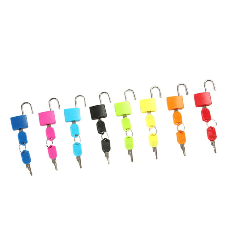 Multi-color Lock with 2 Keys Set Child Montessori Toy Diary Lock 8 Per Pack 