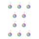thumbnail image 2 of Llavero de doble cara Sonducket Rueda de sentimientos 10piezas, 2 of 6
