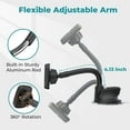 thumbnail image 2 of WWS-Magnetic Phone Holder Car Dashboard Windshield Car Phone Holder Mount with Flexible Arm & Built-in Strong Magnets, Suction Cup Phone Holder for Car Compatible with All Smartphones, 2 of 4