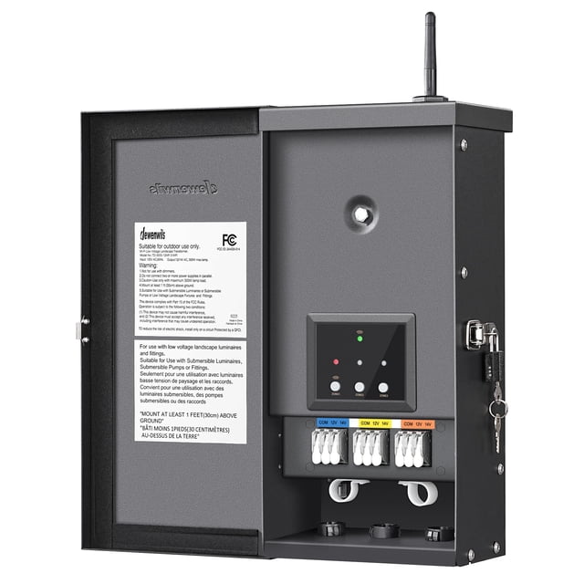 Transformador de paisaje de bajo voltaje DEWENWILS 300 W WiFi 3 zonas