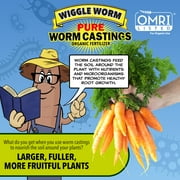 Wiggle Worm 100% Pure Organic Mineral-Dense Worm Castings Fertilizer in Resealable Zipper Pouch, 4.5lbs - Improves Soil Fertility and Aeration for Growing Better Houseplants, Vegetables, and More