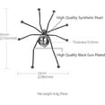thumbnail image 6 of [Clearance] Black Spider Brooch Pins for Women Pearl Body Witch Jewelry Halloween Pin Accessories Animal Jewelry Gift for Wife Girlfriend Mother on Clearance, 6 of 7