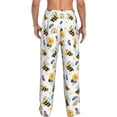 thumbnail image 6 of Mens Pajama Pants, Bees And Rainbows Soft Sleep & Lounge Pants for Men, Cuteness Casual PJ Bottoms Pants with Pockets, 6 of 7